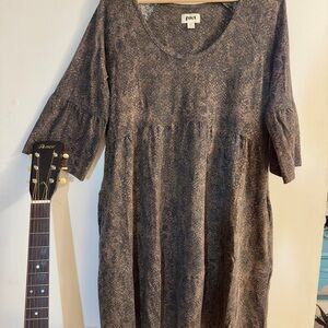Pact Earthy Tone Dress Medium